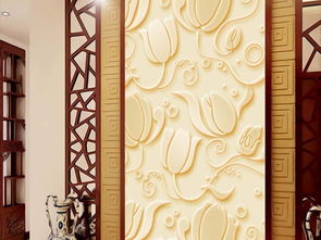 精品時尚花紋浮雕玄關壁畫 材質編號17086585，提升家居格調的藝術之選